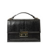 JOYAU BRYAN, sac cartable motif python noir