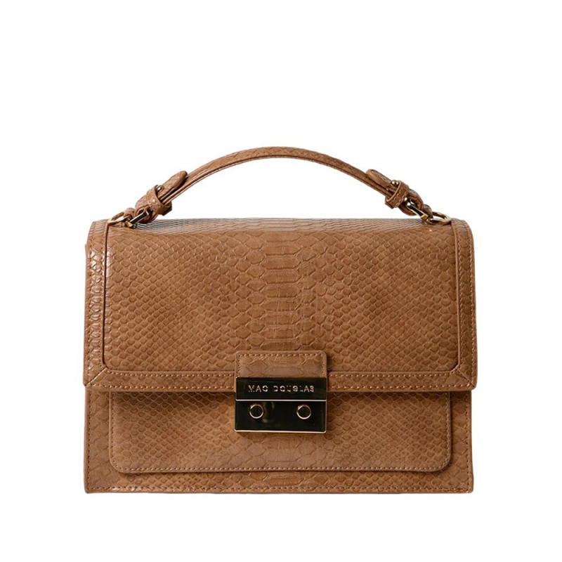 JOYAU BRYAN, sac cartable motif python noir