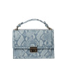 Joyau BRYAN, petit sac cartable motif python bicolore bleu