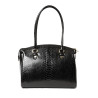 RENOIR BRYAN, sac porté épaule motif python noir