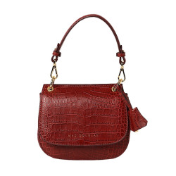 Garance ROMY, mini sac besace cuir grain croco