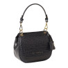 GARANCE ROMY, petit sac besace cuir façon croco carmin