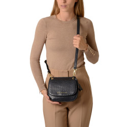 Garance ROMY, mini sac besace cuir grain croco