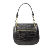 GARANCE ROMY, petit sac besace cuir façon croco carmin