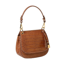 Garance ROMY, mini sac besace cuir grain croco