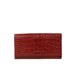 Gondole ROMY, portefeuille compagnon cuir grain croco