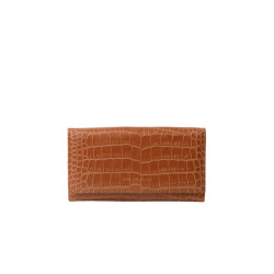 Gondole ROMY, portefeuille compagnon cuir grain croco