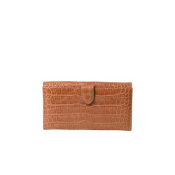 Gondole ROMY, portefeuille compagnon cuir grain croco