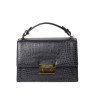 JOYAU ROMY, petit sac cartable cuir façon croco carmin