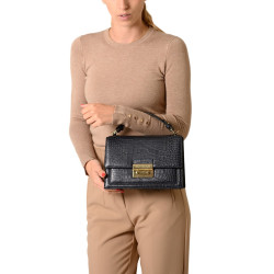 Joyau ROMY, petit sac cartable cuir grain croco