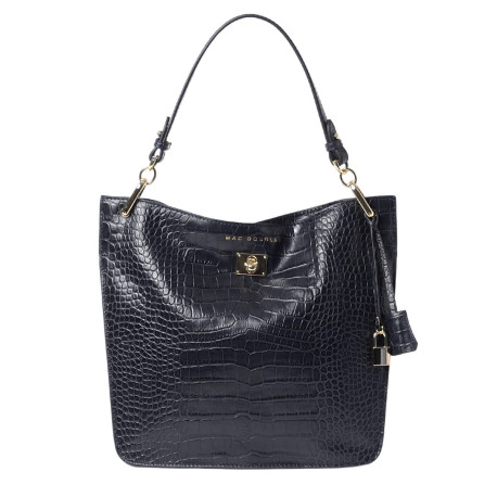 Kentucky Romy, petit sac porté épaule cuir façon croco aubergine