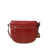 NORLAND ROMY, sac porté travers  cuir façon croco carmin