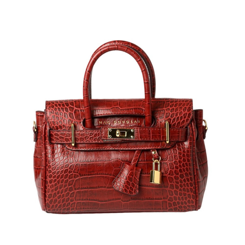Pyla ROMY, mini sac à main cuir grain croco