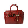 Pyla ROMY, mini sac à main cuir grain croco