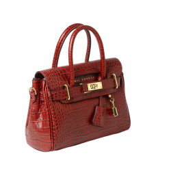 Pyla ROMY, mini sac à main cuir grain croco