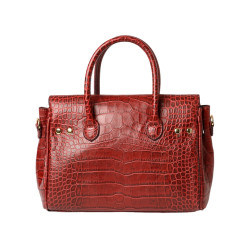 Pyla ROMY, mini sac à main cuir grain croco