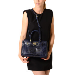 Pyla ROMY, petit sac à main cuir grain croco