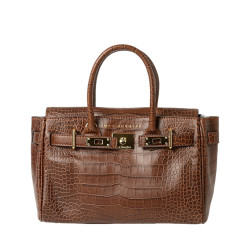 Pyla ROMY, petit sac à main cuir grain croco