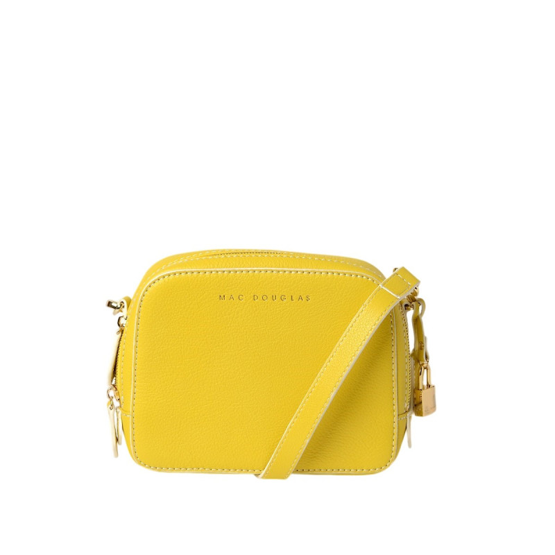 Rooibos ROMY, petit sac travers cuir bleu glacier