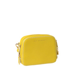 Rooibos ROMY, petit sac travers cuir bleu glacier