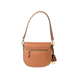 STRAUSS ROMY, petit sac porté épaule châtain