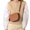 STRAUSS ROMY, petit sac porté épaule châtain