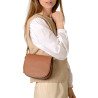 STRAUSS ROMY, petit sac porté épaule châtain