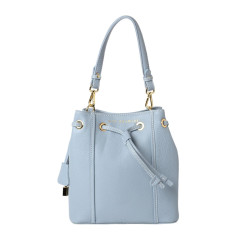 Timee ROMY, sac seau cuir bleu glacier