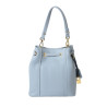 Timee ROMY, sac seau cuir bleu glacier