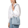 Timee ROMY, sac seau cuir bleu glacier