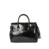 Pyla RYTHME, mini sac à main façon croco noir