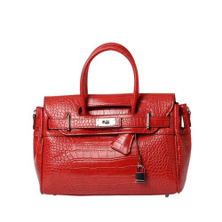 Pyla RYTHME, petit sac à main façon croco rouge