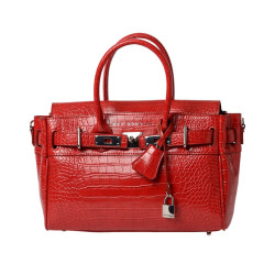 Pyla RYTHME, petit sac à main façon croco rouge