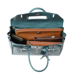 Pyla RYTHME, sac à main façon croco
