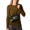 SORIA BRYAN, petit sac travers façon python beige sable