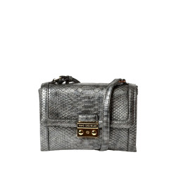 SORIA BRYAN, petit sac travers façon python beige sable