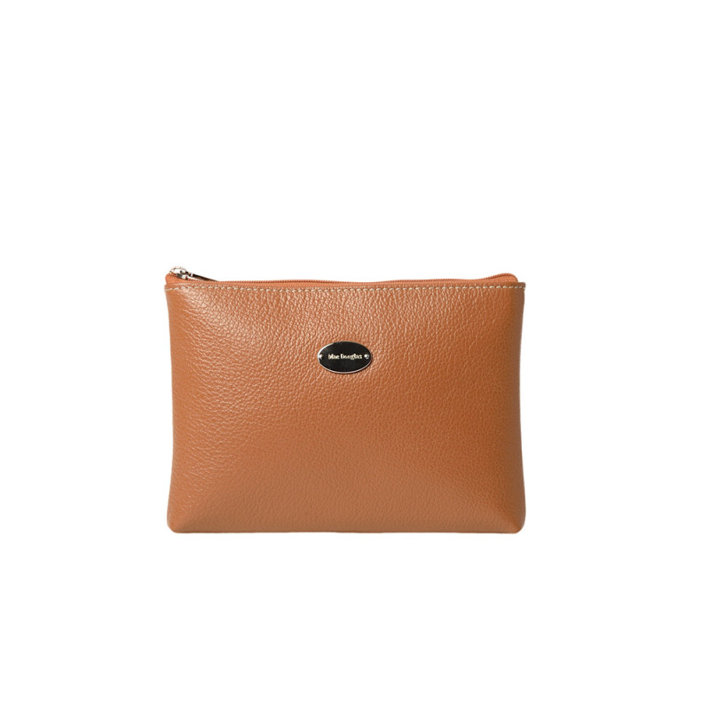Limace Buni pochette plate châtain