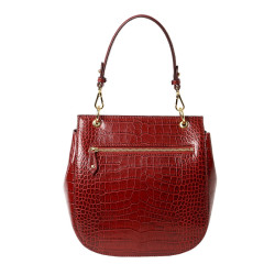 Garance ROMY, sac besace cuir grain croco