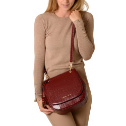 Garance ROMY, sac besace cuir grain croco