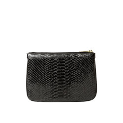 Jaipur BRYAN, pochette à motif python noir