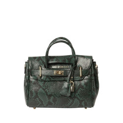 Pyla BRYAN, mini sac à main motif python jaune