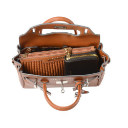 Pyla RYTHME, mini sac à main châtain