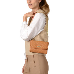 TREVISE LOSANGE, mini sac travers camel mat