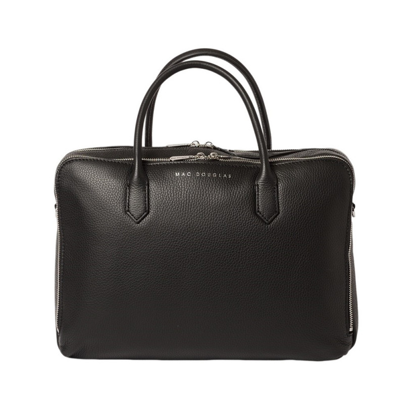Timbale MAGDA, porte-documents cuir châtain