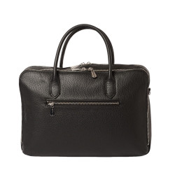 Timbale MAGDA, porte-documents cuir châtain