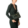 Pyla BRYAN, mini sac à main motif python jaune