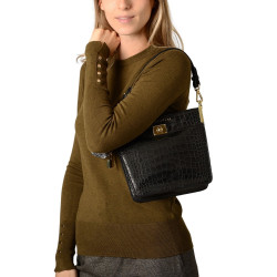 Kentucky ROMY, mini sac porté épaule cuir grain croco