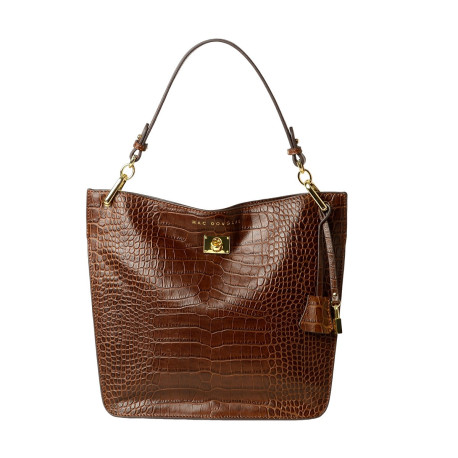 Kentucky Romy, petit sac porté épaule cuir façon croco aubergine