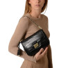 MEDAN MERYL, petit sac façon croco noir