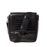 Eniso Hary, serviette cuir façon croco noir